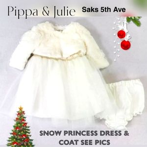 NWT Pippa & Julie Dress w matching jacket SNOW PRINCESS SAKS 5TH